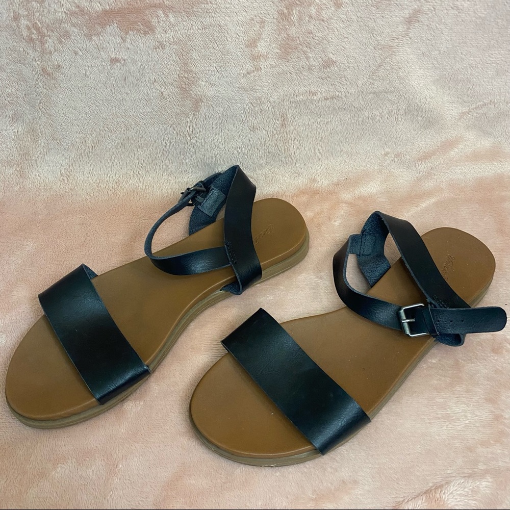 black sandals